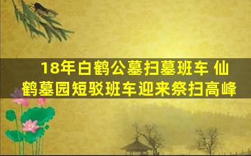 18年白鹤公墓扫墓班车 仙鹤墓园短驳班车迎来祭扫高峰